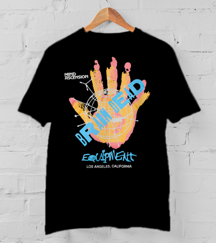 Brain Dead Equipment Mind Ascension Hand Los Angeles California T-Shirt