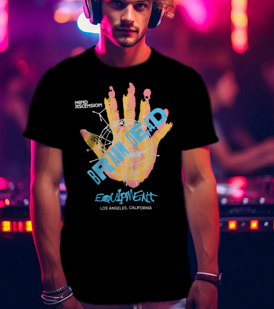 Brain Dead Equipment Mind Ascension Hand Los Angeles California T-Shirt