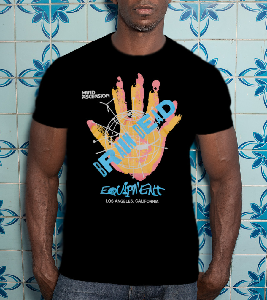 Brain Dead Equipment Mind Ascension Hand Los Angeles California T-Shirt