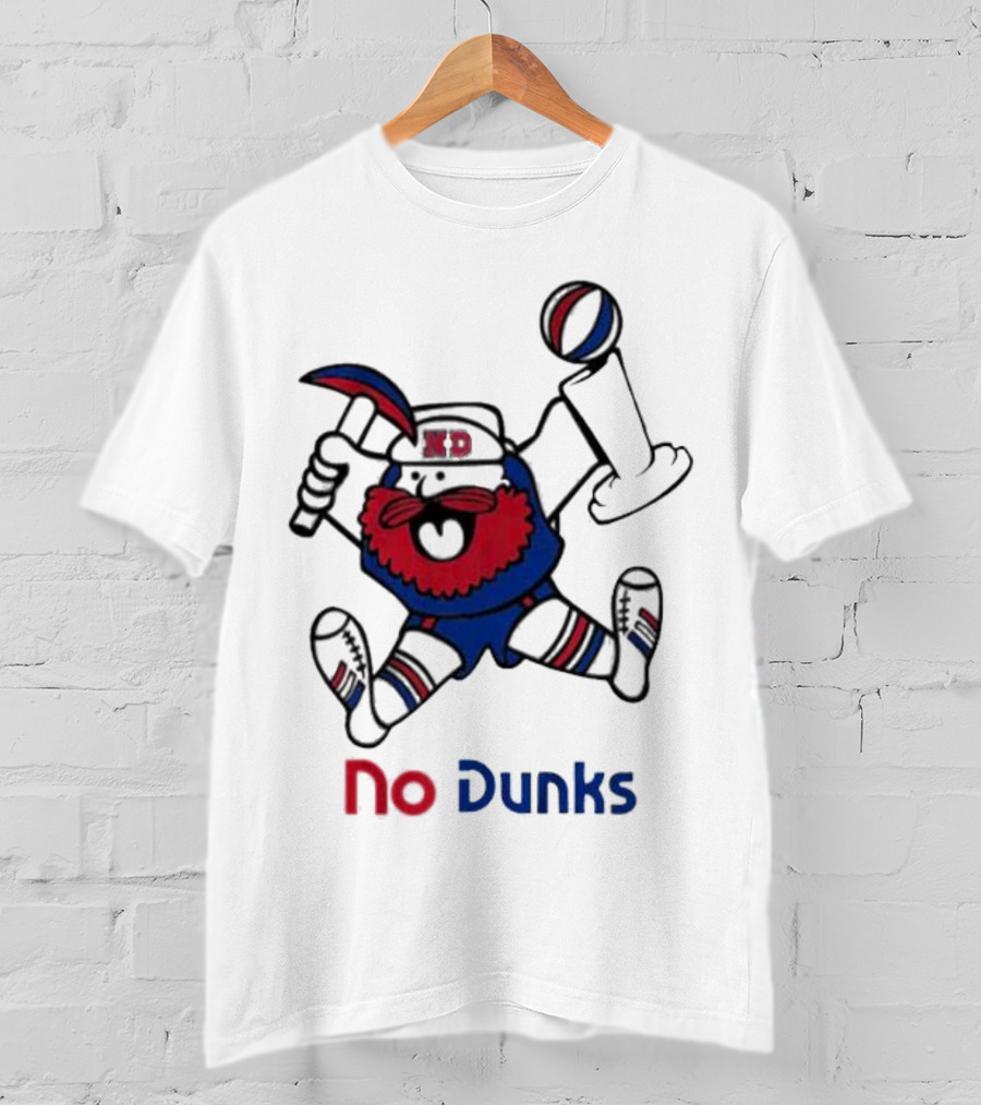No Dunks Denver Man Mascot Basketball Trophy T-Shirt