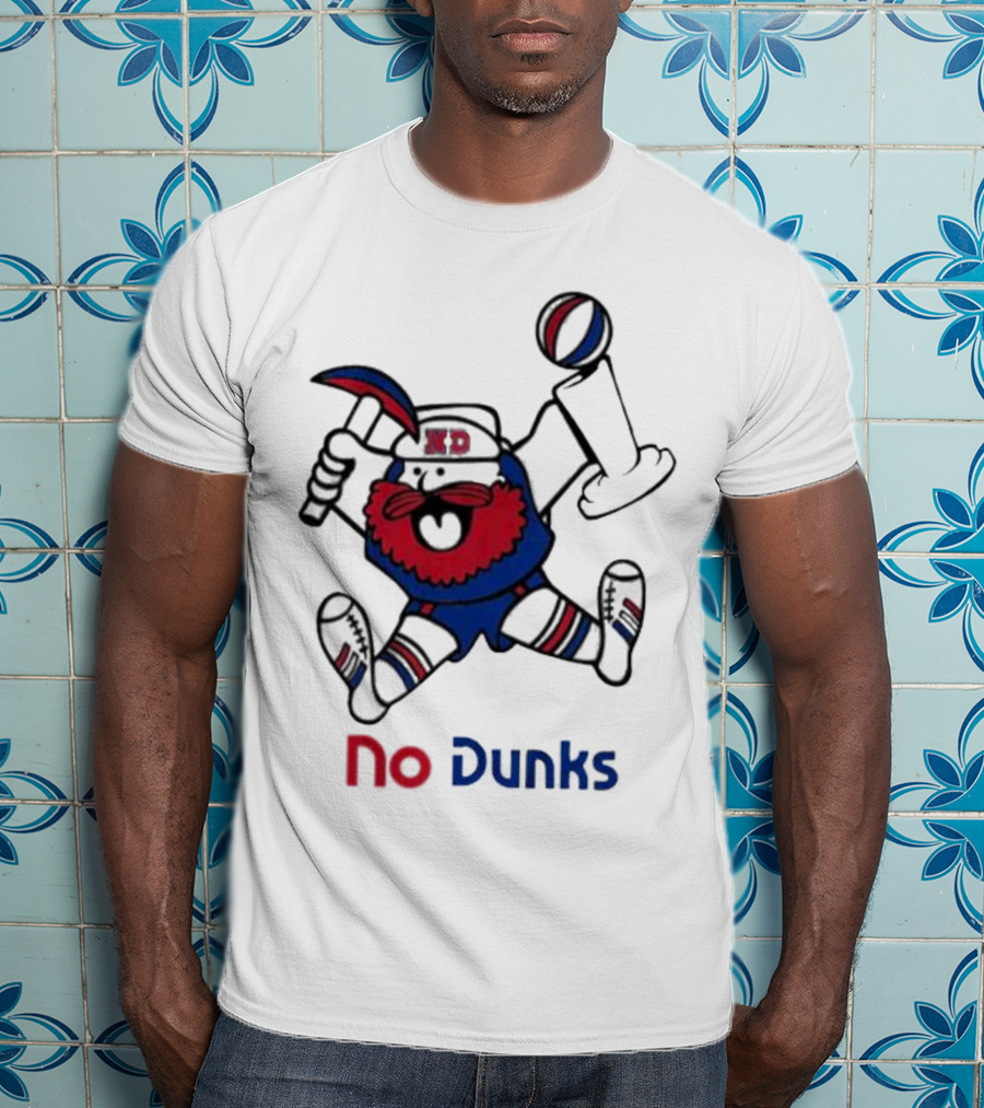 No Dunks Denver Man Mascot Basketball Trophy T-Shirt