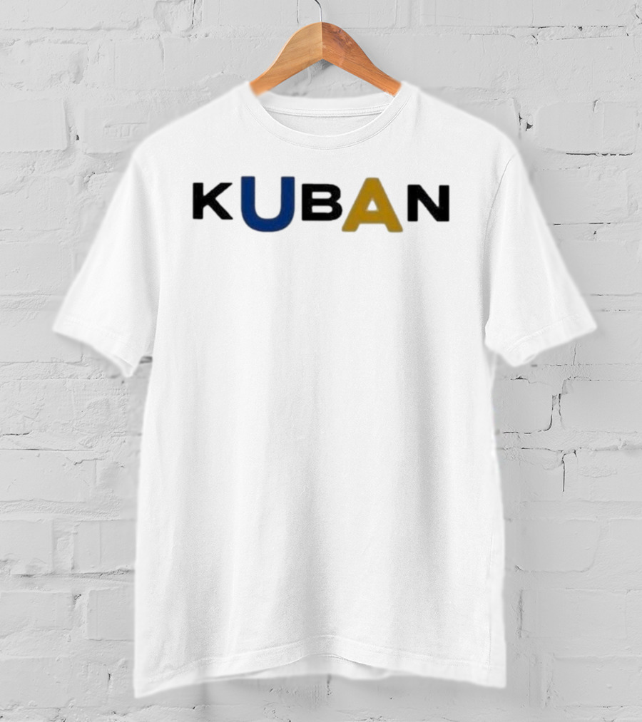Oleksiy Goncharenko Kuban Blue Yellow Lettering T-Shirt