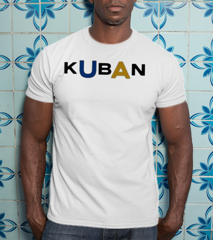 Oleksiy Goncharenko Kuban Blue Yellow Lettering T-Shirt