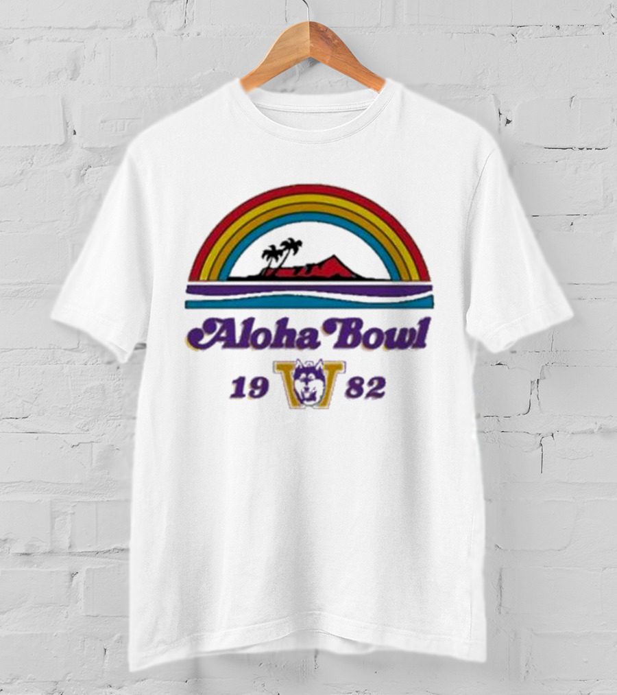 Aloha Bowl 1982 Washington Rainbow Island Vintage Ringer T-Shirt