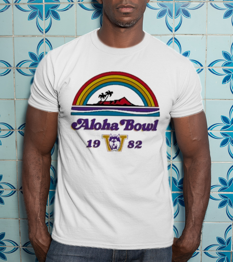 Aloha Bowl 1982 Washington Rainbow Island Vintage Ringer T-Shirt
