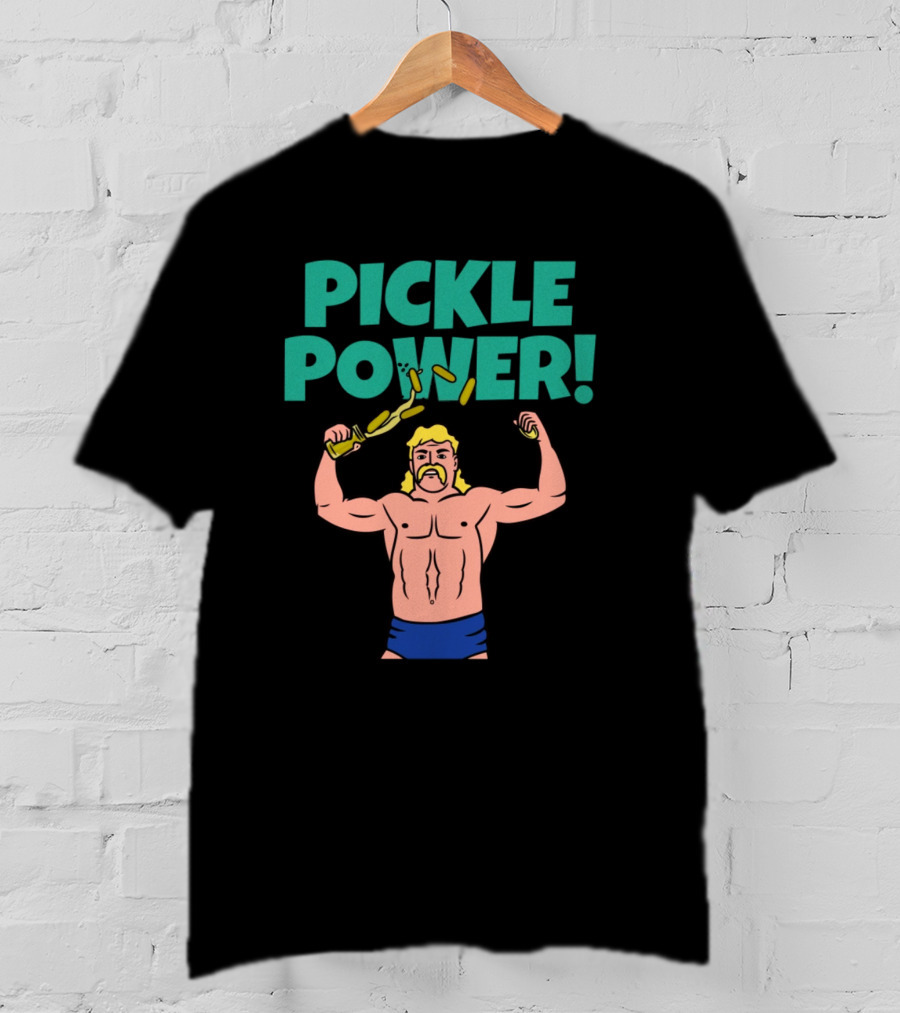 PICKLE POWER Strongman Warrior With Pickle Jar T-Shirt