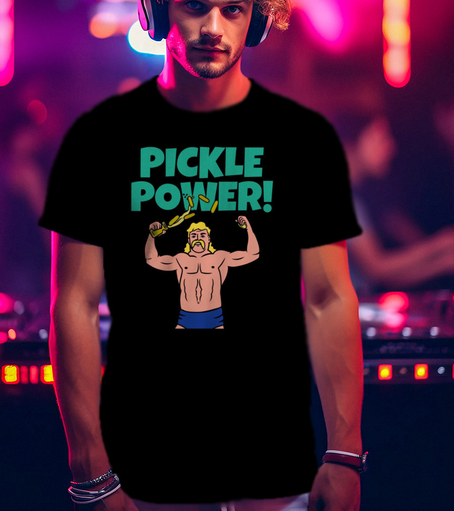 PICKLE POWER Strongman Warrior With Pickle Jar T-Shirt