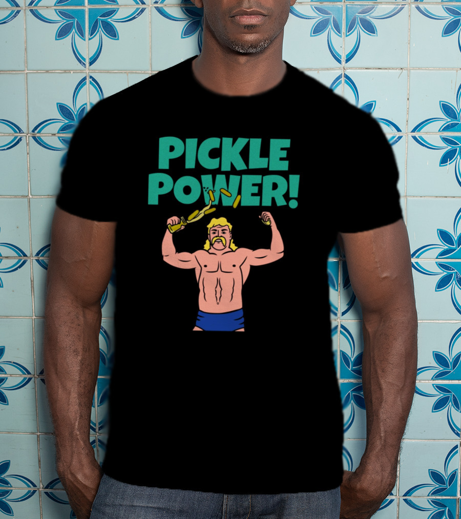PICKLE POWER Strongman Warrior With Pickle Jar T-Shirt