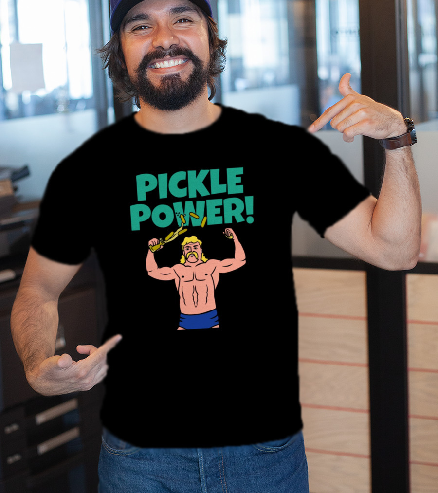 PICKLE POWER Strongman Warrior With Pickle Jar T-Shirt