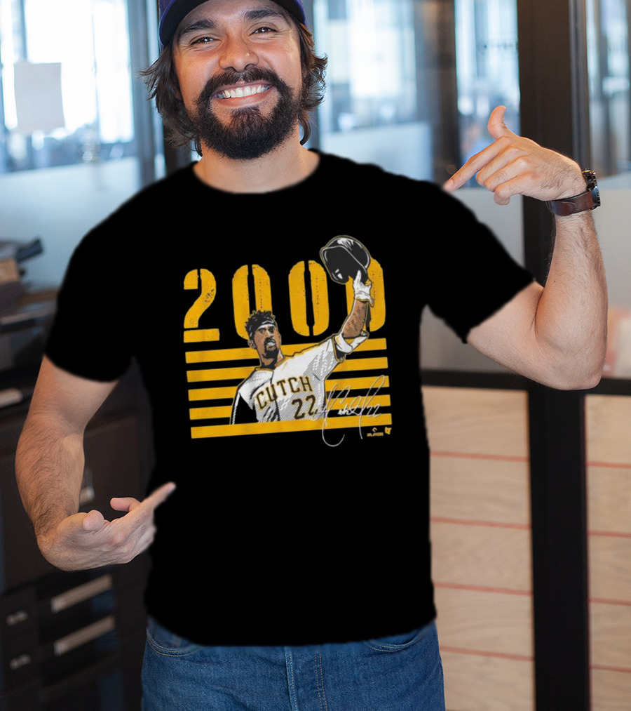 Pittsburgh Cutch 22 2000 Hits Celebration MLB Player T-Shirt