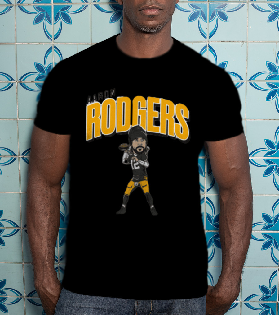 Aaron Rodgers Caricature Football Player T-Shirt