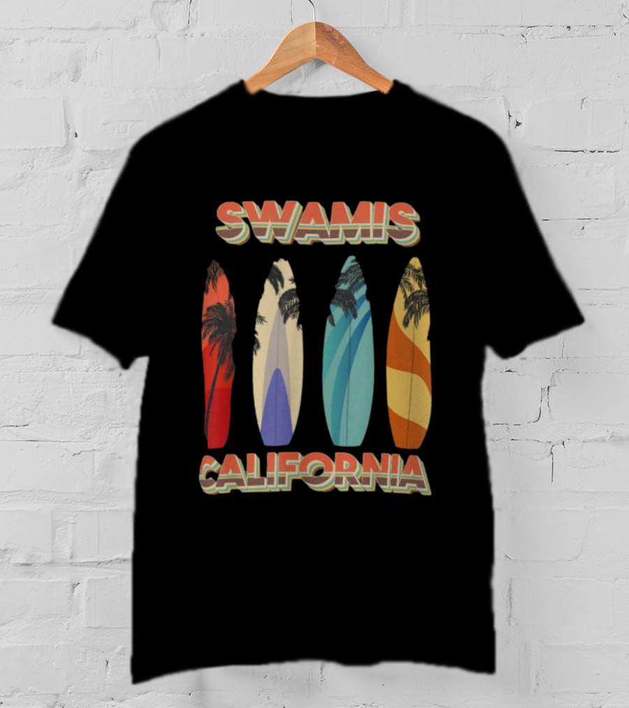 SWAMIS California Surfboard Palm Tree T-Shirt