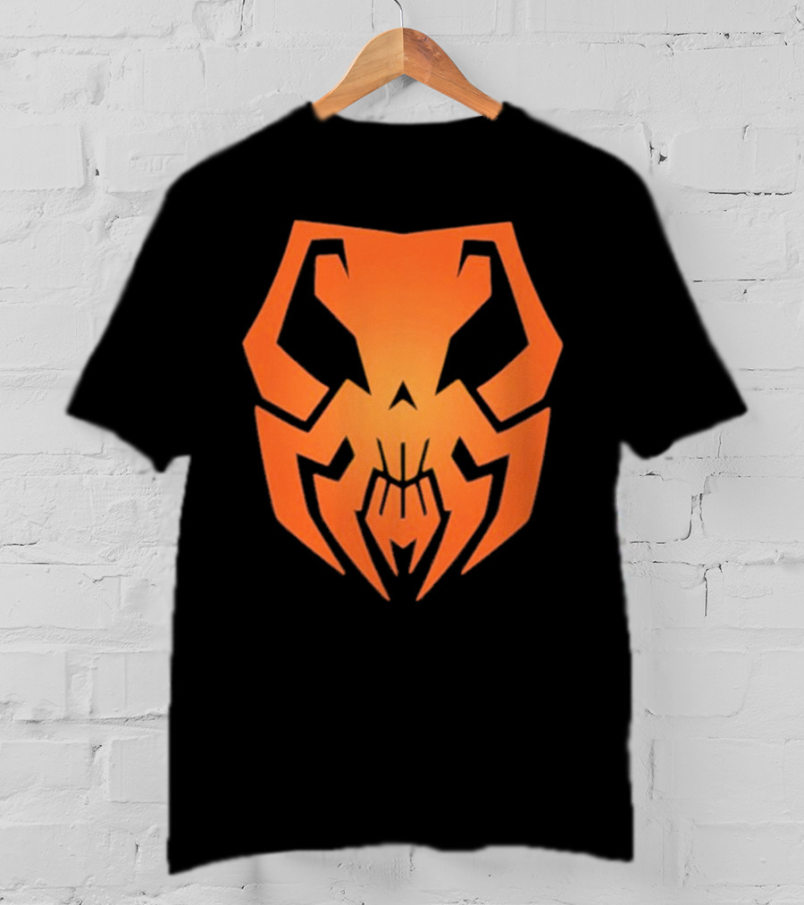 20xx Skull Hexadecimal Orange Robotic Face T-Shirt