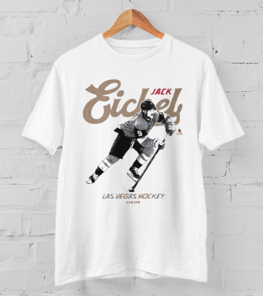 Jack Eichel Las Vegas Hockey Player Action T-Shirt