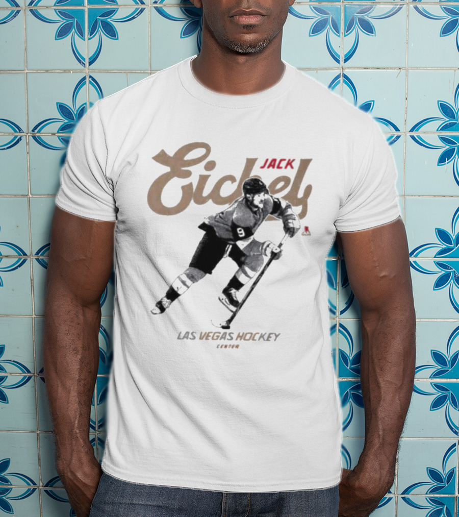 Jack Eichel Las Vegas Hockey Player Action T-Shirt