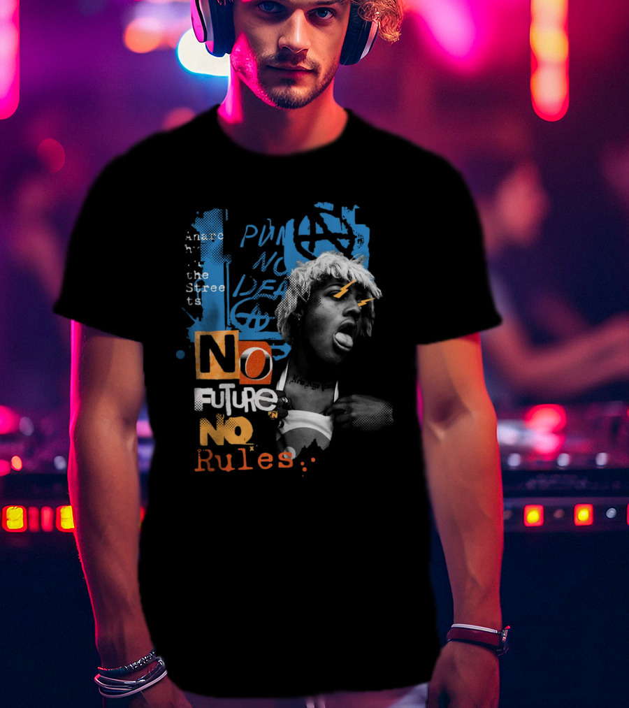 Punk Anarchy Streets No Future No Rules T-Shirt