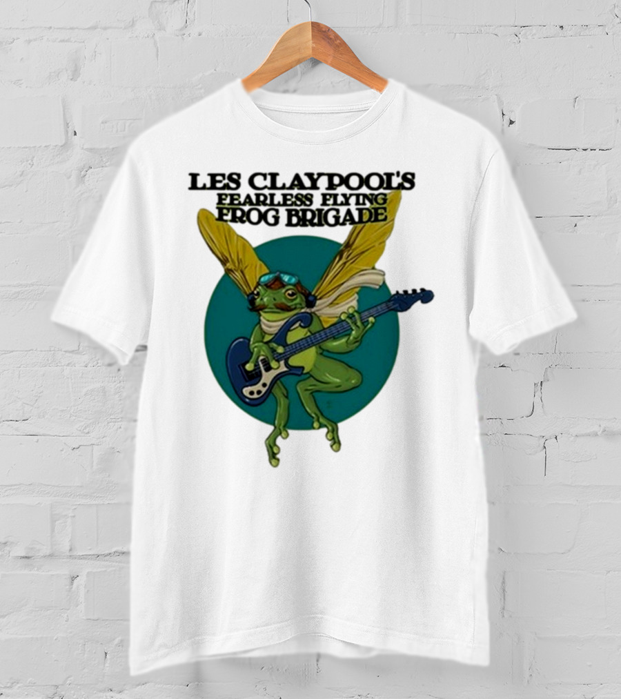 Les Claypool’s Fearless Flying Frog Brigade Flying Frog Playing Guitar T-Shirt