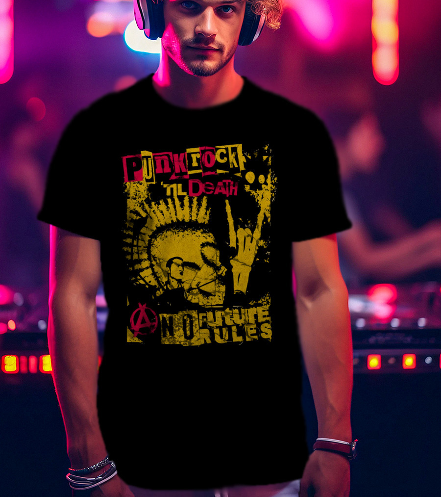 Punk Rock 'til Death Anarchy No Future Rules T-Shirt
