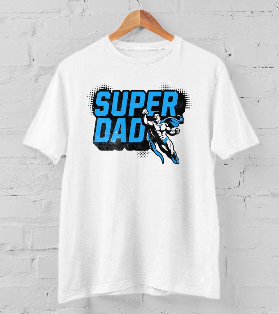 SUPER DAD Superhero Flying Father's Day Hero Gift T-Shirt