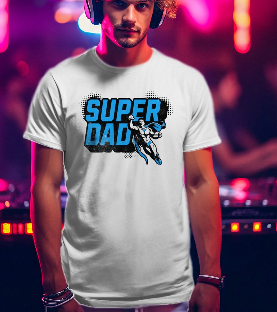 SUPER DAD Superhero Flying Father's Day Hero Gift T-Shirt