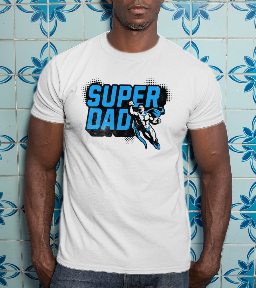 SUPER DAD Superhero Flying Father's Day Hero Gift T-Shirt