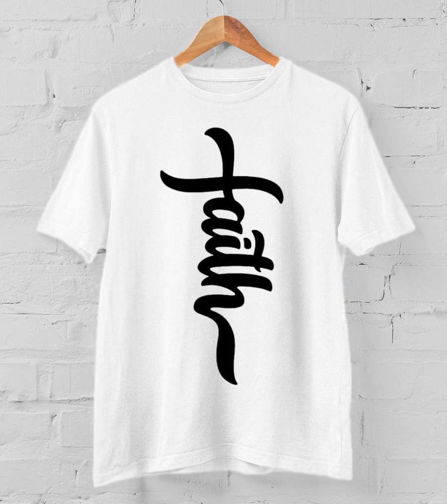 Faith Vertical Calligraphy T-Shirt