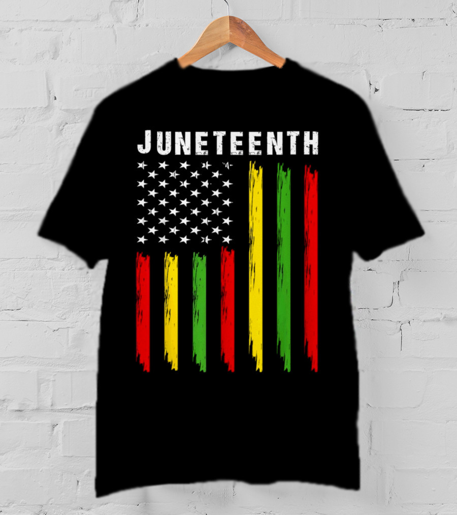 Juneteenth African American Flag Colors Stars Stripes T-Shirt
