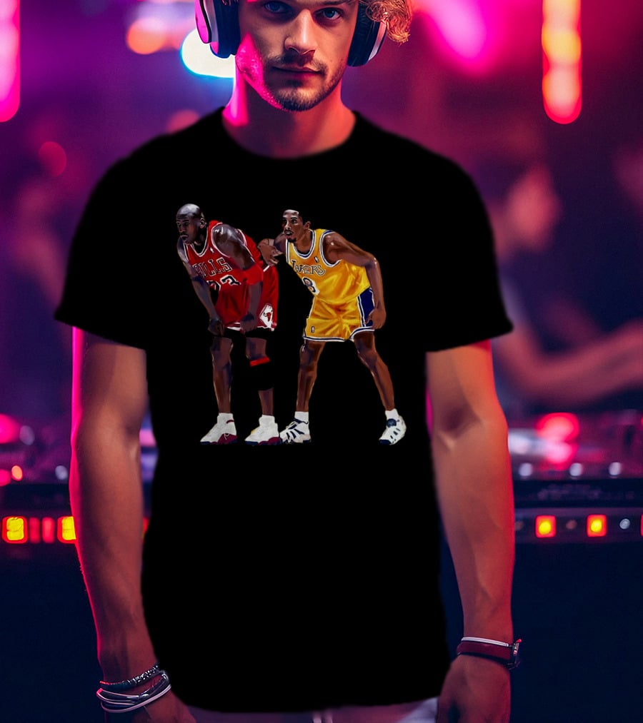 Bulls 23 Lakers 8 Iconic Basketball Legends T-Shirt