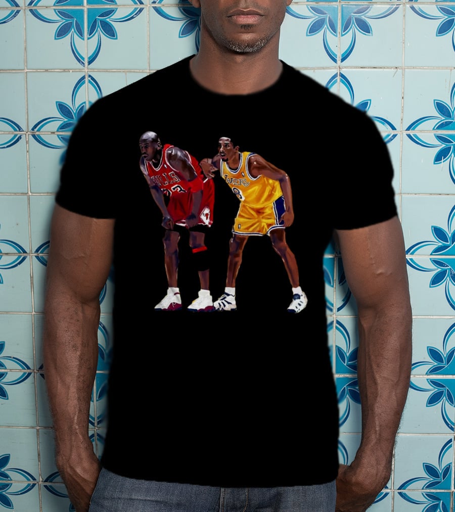 Bulls 23 Lakers 8 Iconic Basketball Legends T-Shirt