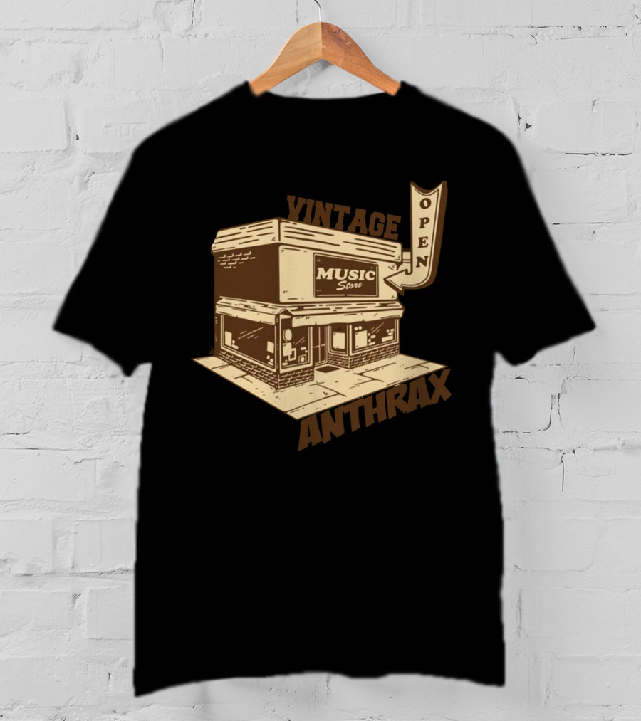 Vintage Music Store Open Anthrax T-Shirt