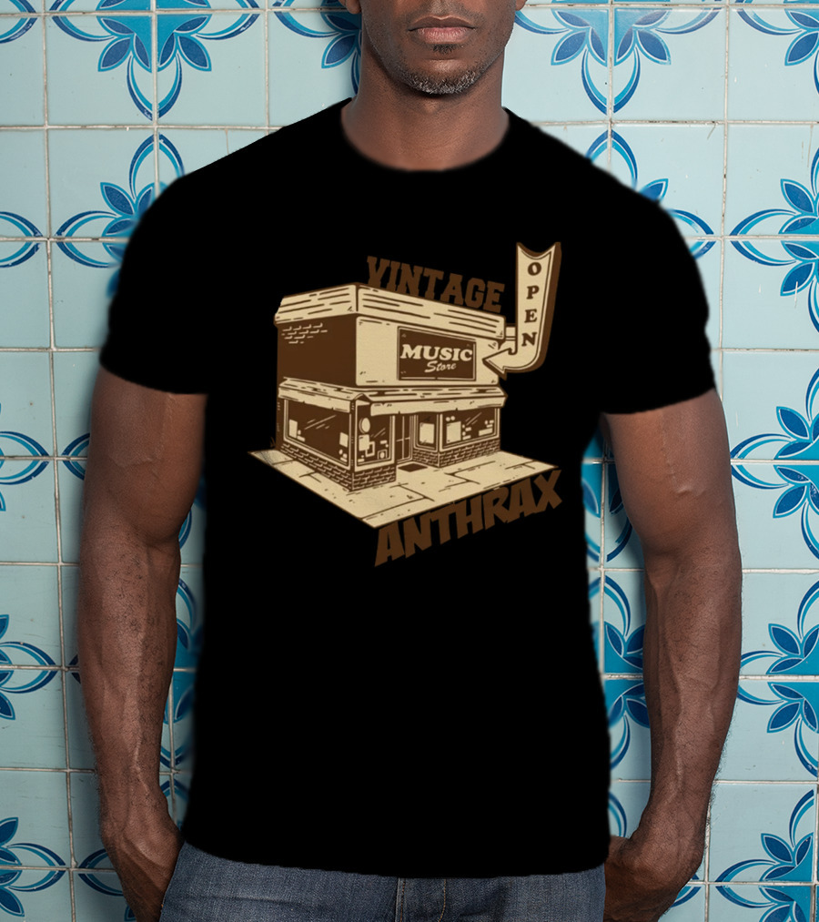 Vintage Music Store Open Anthrax T-Shirt