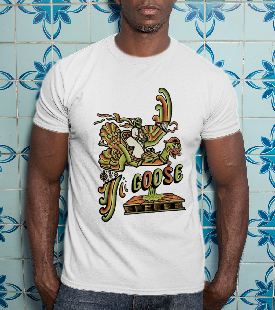 Goose Summer Bird Ride Adventure T-Shirt