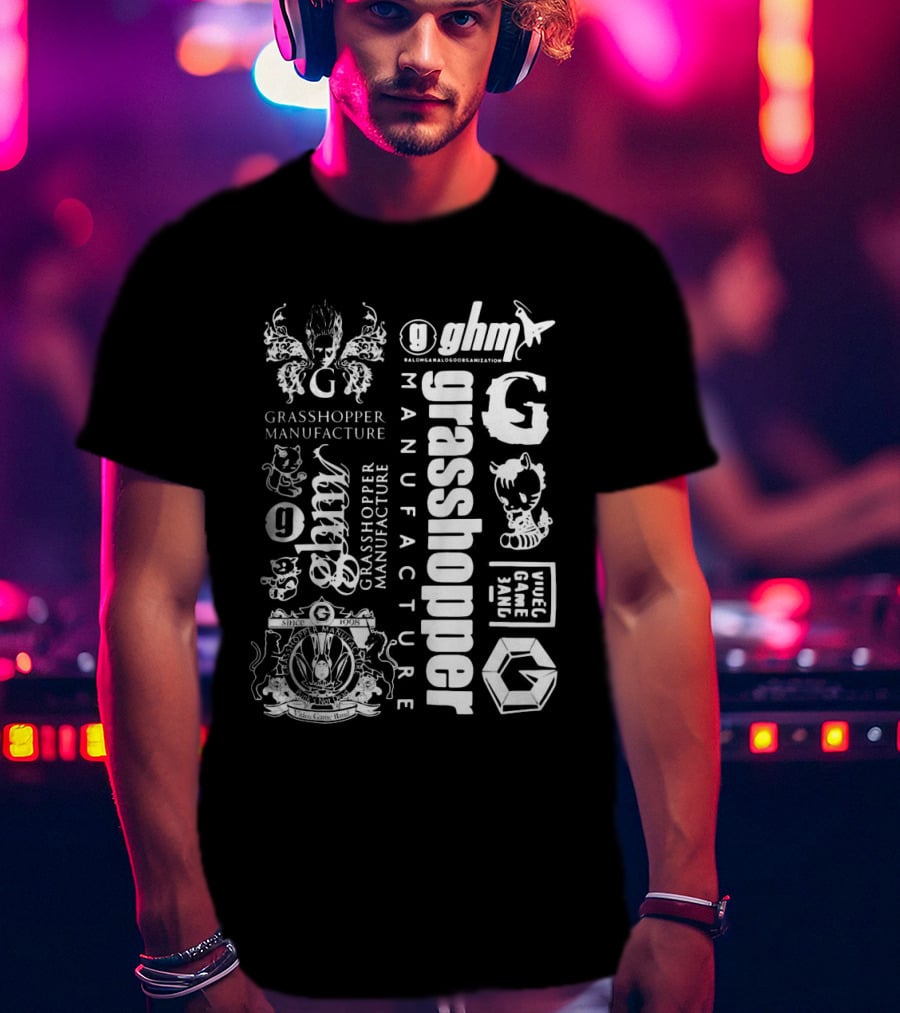 Grasshopper Manufacture GHM Grasshopper Manufacture Grasshopper GHM Uncle Game Jam T-Shirt