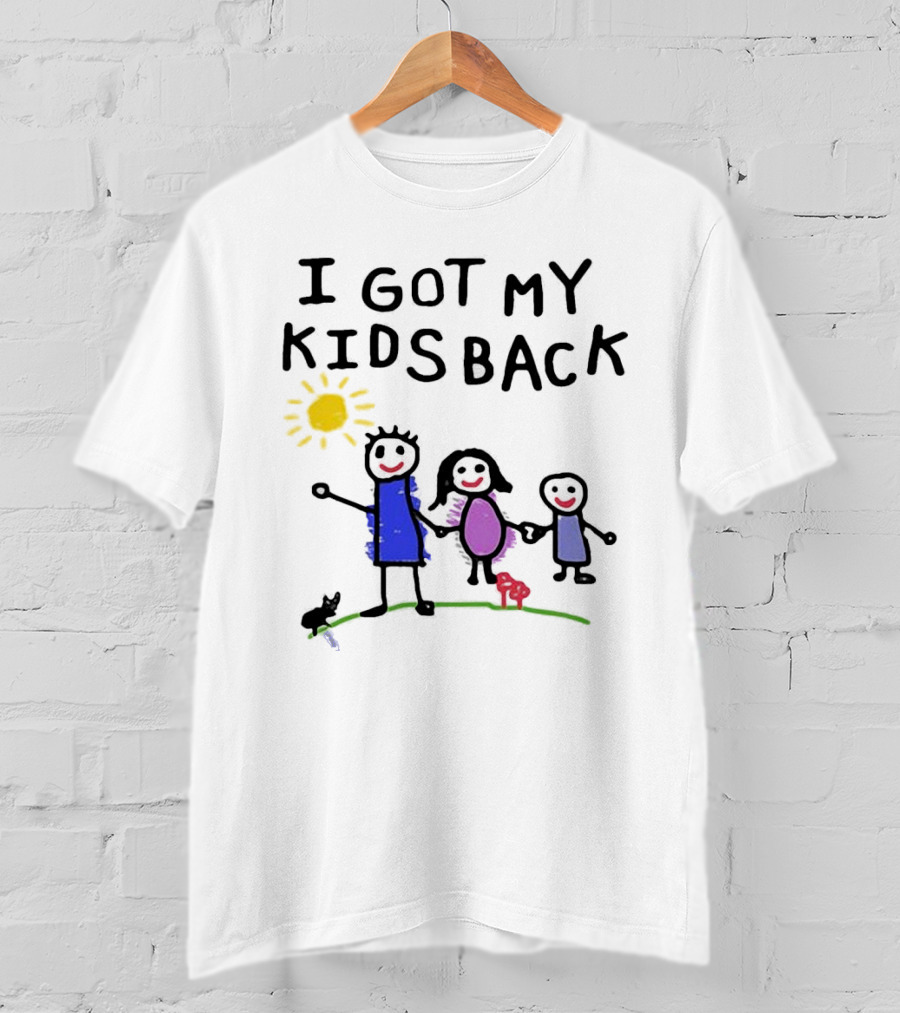 I Got My Kids Back Sun Family Drawing T-Shirt