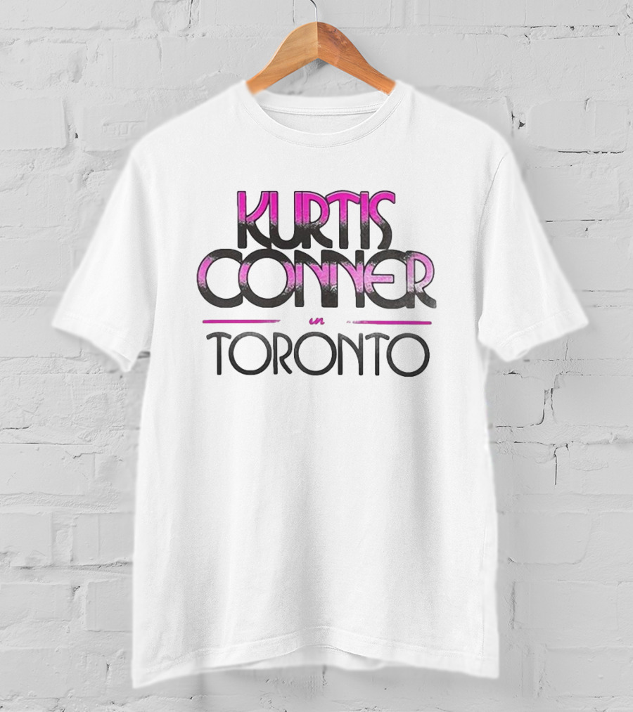 Kurtis Conner Toronto Pink And Grey Text T-Shirt