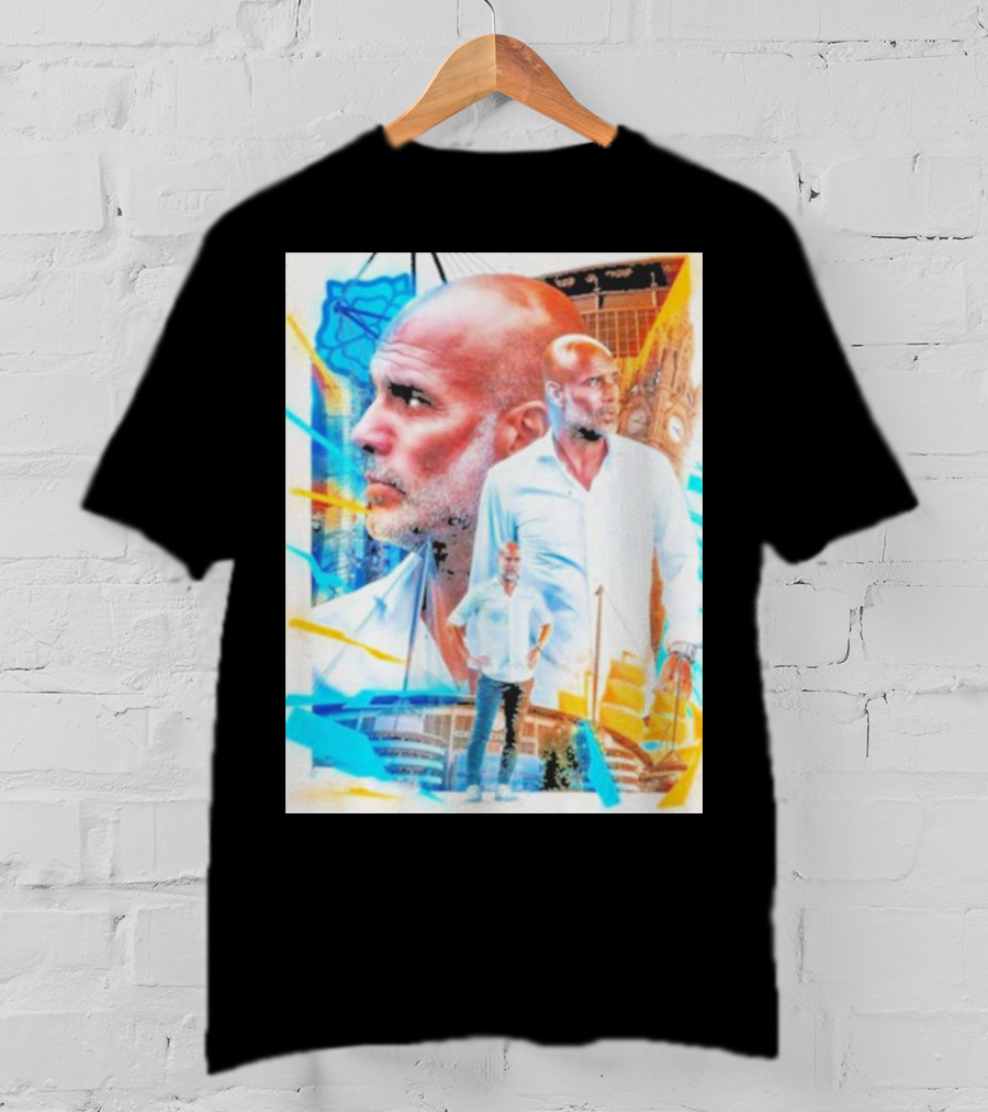 Josep Pep Guardiola New Football Bold Artful Portrait With Vibrant Urban Backdrop T-Shirt