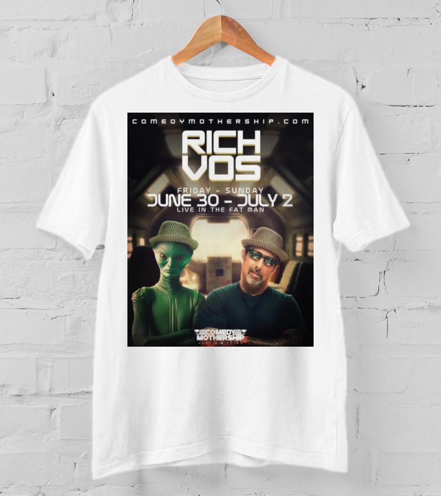 Rich Vos Comedy Mothership Live June 30 - July 2 Featuring Alien Fan Photo T-Shirt