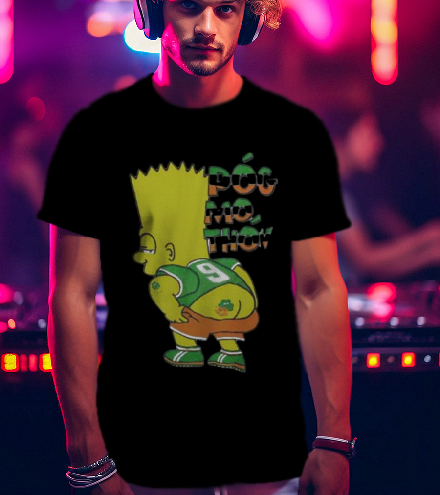 Simperson Bart Number 9 Pog Mo Thon St. Patrick's Irish Green T-Shirt