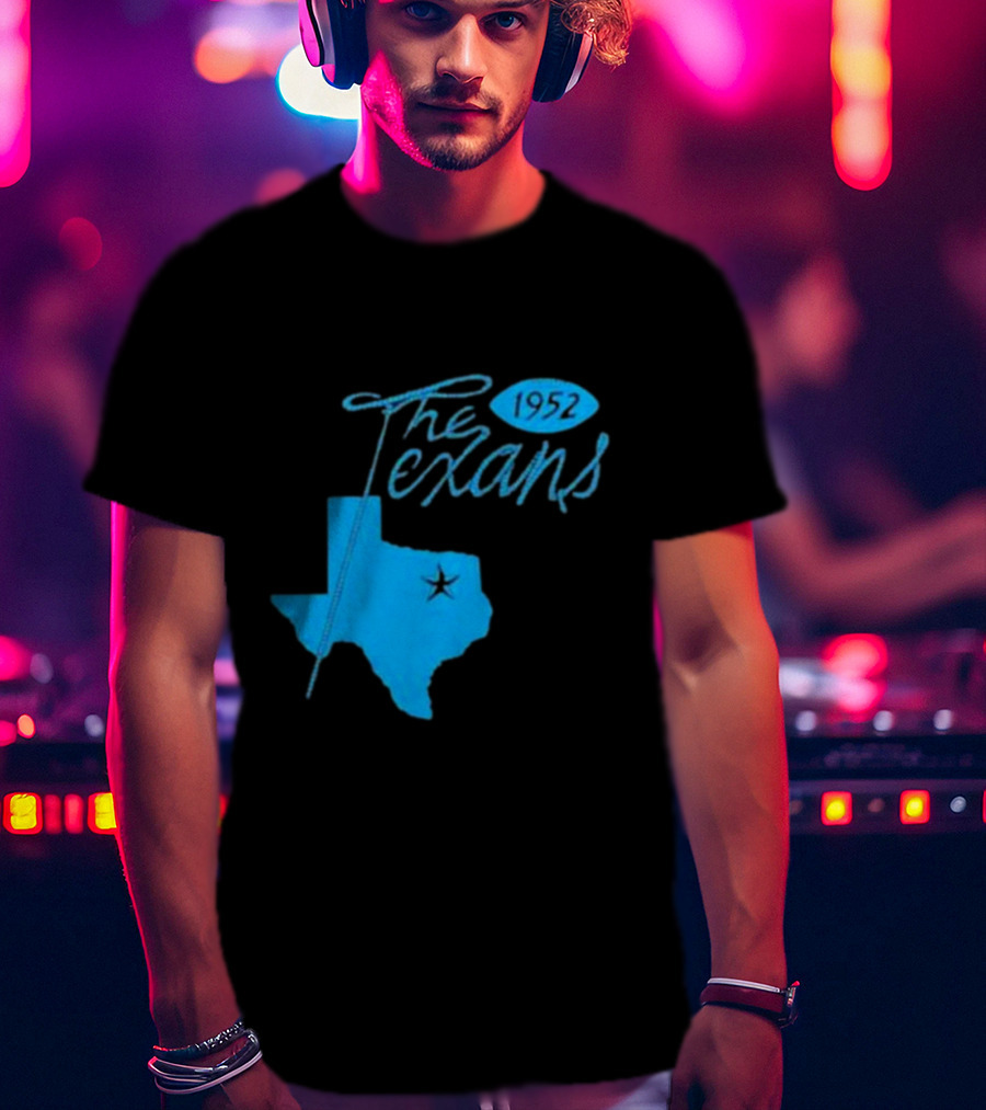 Dallas The Texans 1952 Texas Map Star T-Shirt