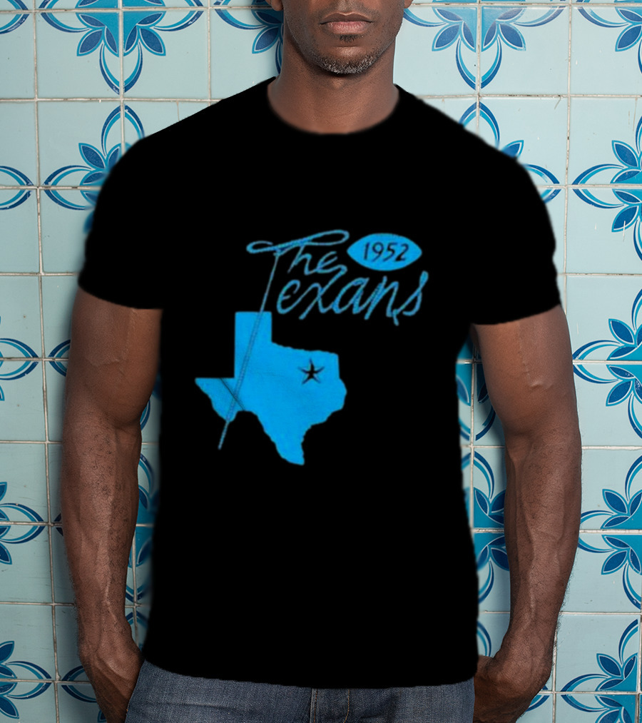 Dallas The Texans 1952 Texas Map Star T-Shirt