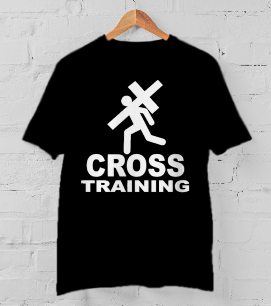 Giuseppe Barbaro Cross Training Christian Carrying Symbolic Cross T-Shirt