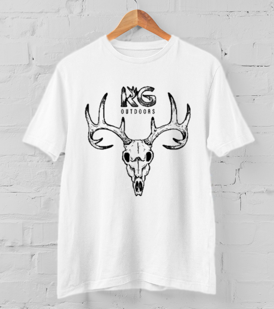 KG Outdoor Grey Skull Antlers T-Shirt
