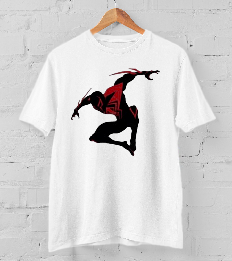 SharkRobot Synthetic Spider Variant Red And Black T-Shirt