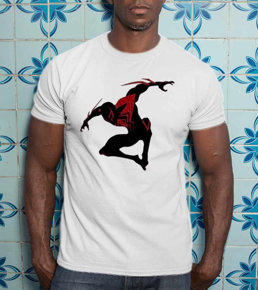 SharkRobot Synthetic Spider Variant Red And Black T-Shirt