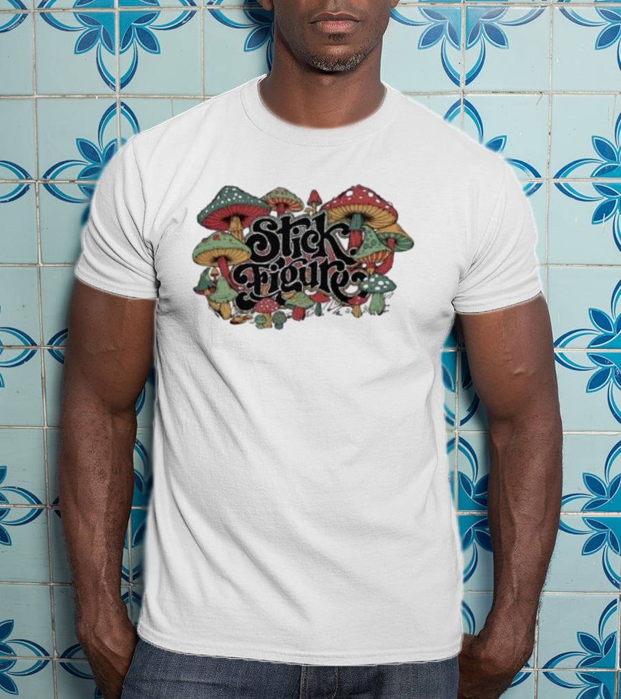 Stick Figure Psychedelic Mushroom T-Shirt