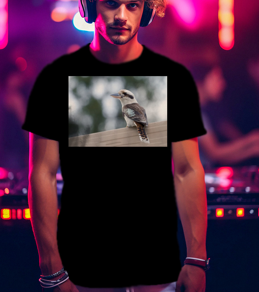 Australian Kookaburra Bird Perched Outdoors T-Shirt