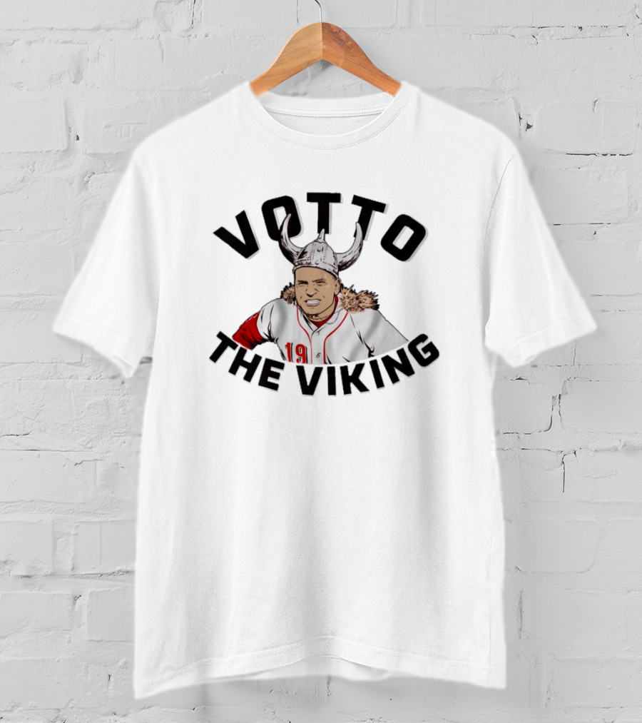 Votto The Viking Baseball Legend In Iconic Helmet 19 Jersey T-Shirt