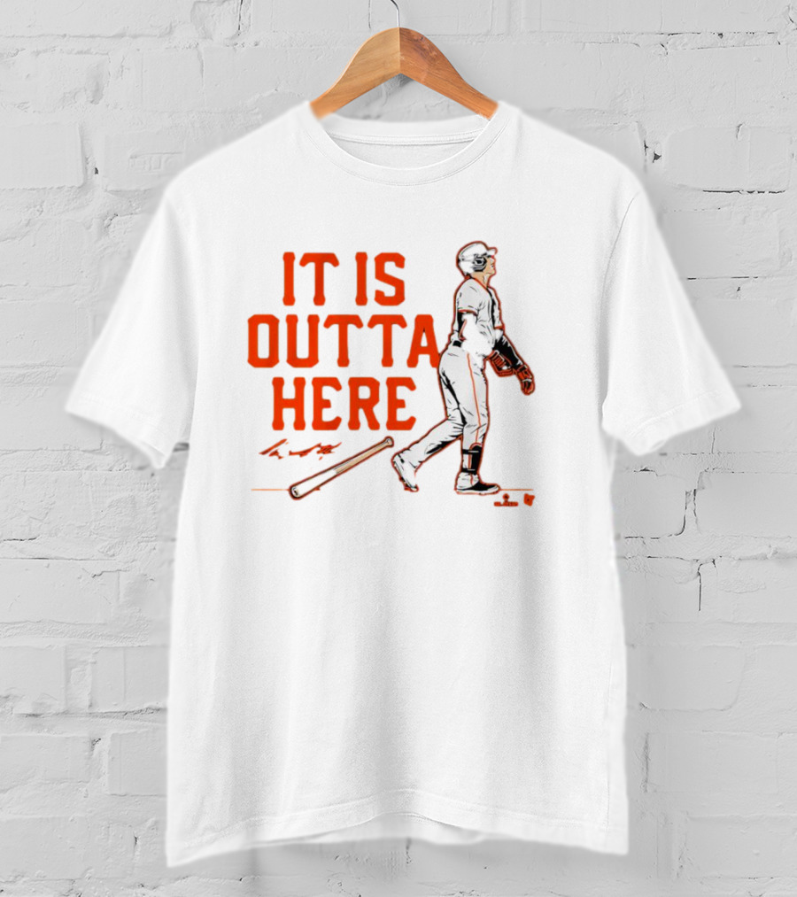 Mike Yastrzemski It Is Outta Here Baseball Signature Print T-Shirt