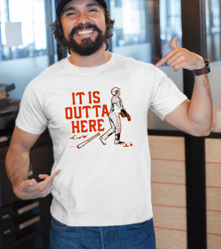 Mike Yastrzemski It Is Outta Here Baseball Signature Print T-Shirt