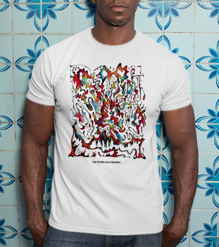 My Brain On A Bender Colorful Swirl Abstraction T-Shirt